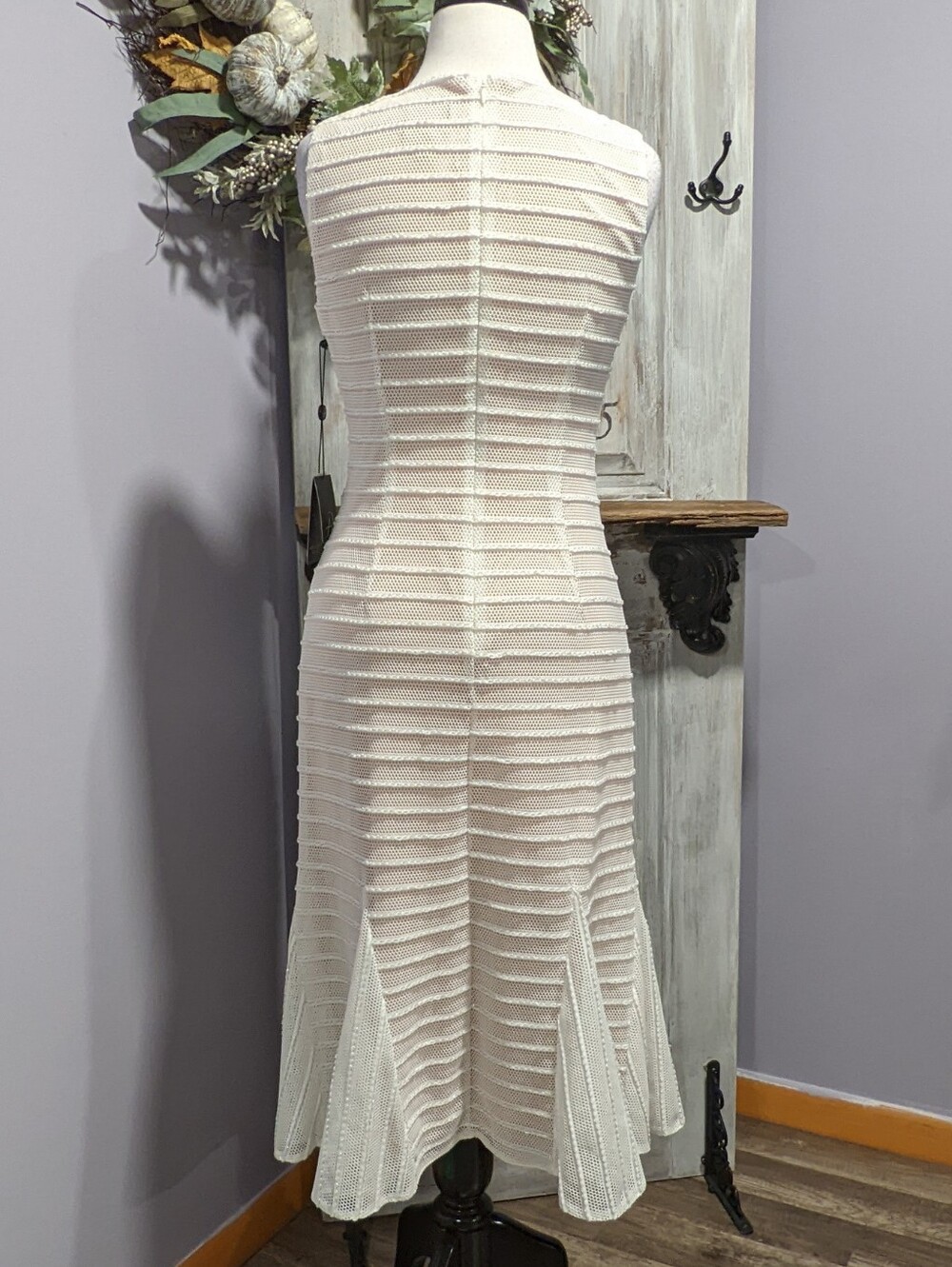 NWT Adriana Papell Knit Stripe Midi Trumpet Dress - Picture 6 of 13